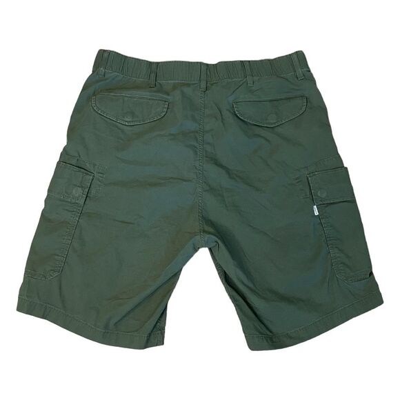 Levi's Belted Cargo Shorts Olive Green Knit Loose Fit Hiking Outdoor 38 - Picture 2 of 7